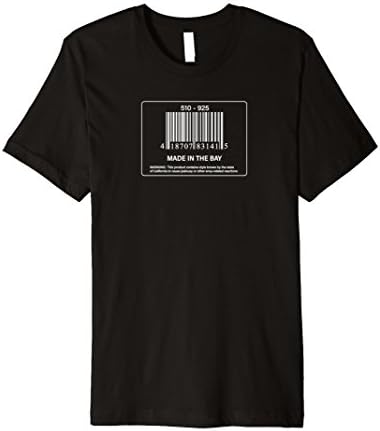 Bay Area T-shirt MADE IN THE BAY Area Code Barcode by ELVATE