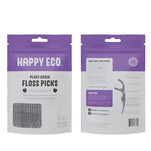 Natural Dental Floss Picks (200) Vegan, Sustainable, Reusable Floss