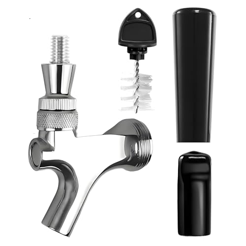 All 304 Stainless Steel Beer Tap with Handle, Spout Cover & Cleaning
