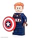 LEGO Marvel Super Heroes Minifigure - Captain American Wavy Hair Civil War Version