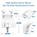 TIUIHU Gutter Mount with Weatherproof roof for Arlo Pro, Arlo Pro 2 - No Tools and Simple Install Outdoor Wall Mount（White）