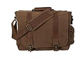 Rothco Canvas/Leather Pathfinder Laptop Bag, E. BROWN Size