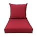 BOSSIMA Indoor/Outdoor Rust Red Deep Seat Chair Cushion Set,Spring/Summer Seasonal Replacement Cushions.