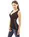 PattyBoutik Women V Neck Corset Ruched Tank Top (Black Small)