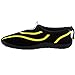 AquaShield Womens Beach Pool Exercise Yoga Slip On Aerobics Water Socks Surf Shoes - 40 - ZWS0013 Black/Yellow