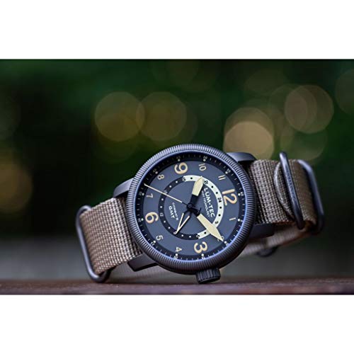 Lum-Tec-Comat-B45-GMT-Wrist-Watch-Beige-Nylon-Strap