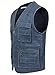 Eidlvais Men's Multi-Pockets Vest for Outdoors Travels Sports Blue Size XXL