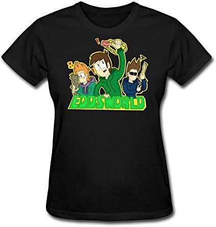 Tongda Women's Eddsworld Cartoon T-shirt XXL Black