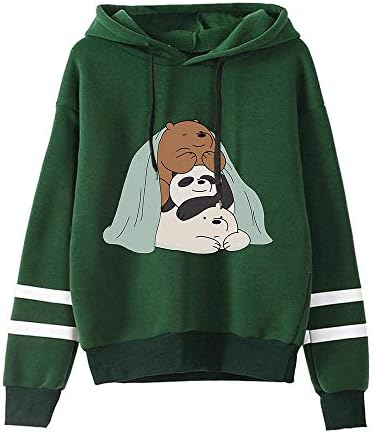 Unisex We Bare Bears Sweatshirts Leisure Printed Hooded Pullover Comfortable Hooded Sweatshirts Classic Sweater Unisex We Bare Bears Hoodies