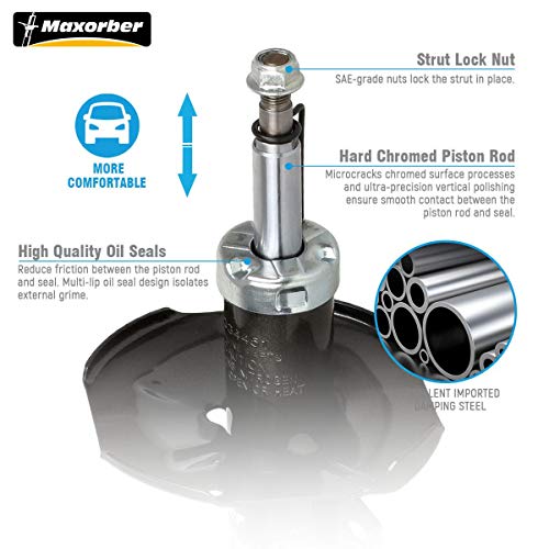 Maxorber Front Rear Full Set Shocks Struts Absorber Compatible with Toyota Corolla 2003 2004 2005 2006 2007 2008 Shocks Absorber 334450 334451 344612 344612 72114 72115 71373