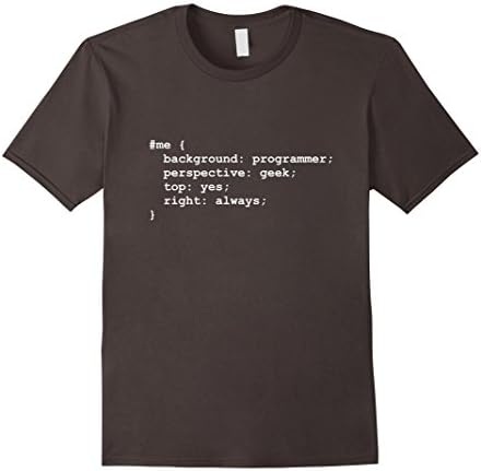 Men's Funny CSS HTML Website Code T-Shirt For Programmers Geeks XL Asphalt