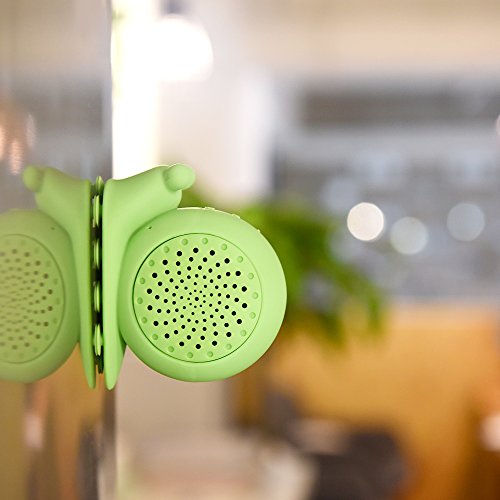 Maison Maxx Creative Cute Small Snail Waterproof Wireless Hands-Free Bluetooth Shower Speaker, Portable Water Resistant Speaker with Suction Cup, for iPhone, Android(Green)