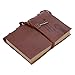 Foxnovo Leather Writing Journal Notebook, Antique Handmade Leather Bound Daily Notepad, Vintage Notebook with PU Cover, Classic Embossed Travel Diary Sketchbook to Write in , Best Gift (Coffee)