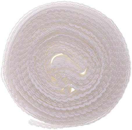 IPOTCH 5 Yards 18mm Patchwork Lace Trim Elastic Spandex Band Tutu Dress Sewing Crafts - White, as described