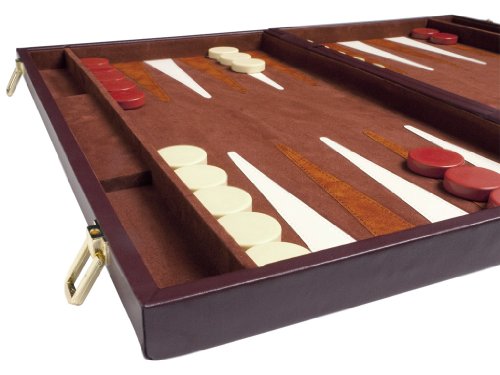 Middleton Games 21" Classic Tournament Backgammon Set - Brown Board