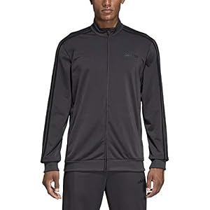 Image of adidas Essentials 3 Stripes Tricot Track Top, DGH Solid Grey/Black, 3XLT