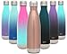 Simple Modern 17 Ounce Wave Water Bottle - Stainless Steel Double Wall Vacuum Insulated Reusable Leakproof -Rose Gold