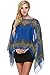 Zeagoo Womens Paisley Print Chiffon Poncho Batwing Sleeve Tunic Top