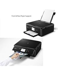Canon Pixma TS6120 Wireless Inkjet All in one Printer (Black) with Scan, Copy, Mobile Printing, Airprint &  Cloud + Set of Ink Tanks + Photo Paper Sample + USB Printer Cable + HeroFiber Cloth