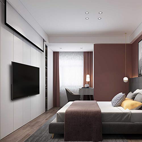 PUTORSEN® Fixed TV Wall Bracket, Ultra Slim TV Wall Mount for 32-55 inch LED LCD Plasma Full HD 1080p 3D 4K Smart TV Max VESA 400x400, Capacity 40kg, Spirit level included