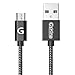Micro USB Cable, USB 2.0 Sync Data Cell Phone Charging Cable, Nylon Braided Charging Cord for Galaxy, Nexus, Lumia, Xperia, MP3, HTC, LG,Tablets, Android Smartphones( Black )