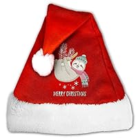 TCCZQ Christmas Sloth Unisex Velvet Fabric Santa Hat Party Accessory Christmas Holiday Hat