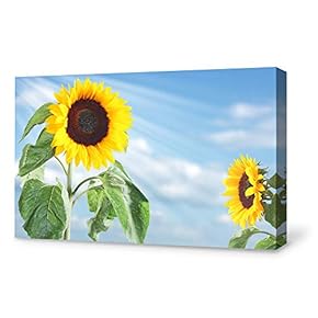 Canvas Wall Art for Living Room,Bedroom Home Artwork Paintings Sunflower Ready to Hang - 12x18 inches