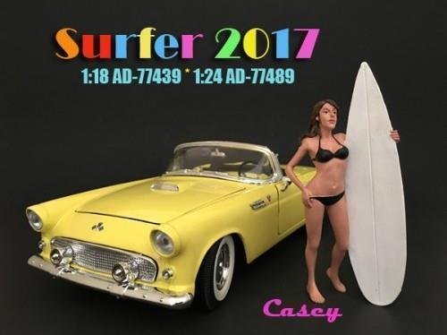 New 1:18 AMERICAN DIORAMA FIGURE - SURFER - CASEY - Vehicle Figure By American Diorama AD-77439
