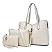 Meet Color Stylish Women Handbag Shoulder Bags Tote Purse Leather Messenger Bag Set