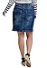 Ellos Women's Plus Size 4-Button Denim Skirt
