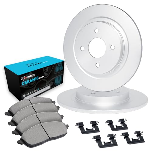 R1 Concepts Front Brake Kit Fits 1984 Audi Coupe| Ceramic Pads, Blank Rotors| H…