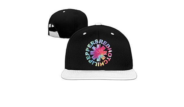 Unisex Rhcp Red Hot Chili Peppers Band Anthony Snap-Back Flat Brim Hat White One Size (3853594264702)