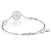 BlingGem Silver Compass Bracelet for Women Symbol No Matter Where White Gold Plated 925 Sterling Silver Jewelry for Women Direction Engraved