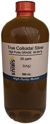 True Colloidal Silver (No Chemicals) - 500 mL of 20 ppm BPA-free plastic