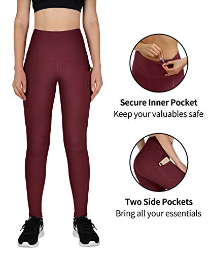 ESPIDOO Yoga Pants for Women High Waist Yoga with Pockets Sports Leggings M