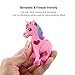 Baby Teething Toy, Bestwin Bendable & Freezer friendly Unicorn Teethers, Soft Silicone, BPA-Free, Natural Organic Infant Toys (Pink)