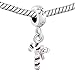 CharmSStory Candy Cane Dangle Snowflake Charm Beads Charmss for Bracelets