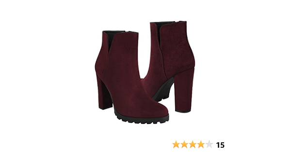 STYLO Botines de Vestir para Mujer Suede Vino 84301 26 : Amazon.com.mx:  Ropa, Zapatos y Accesorios