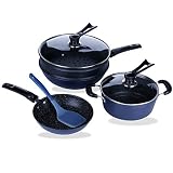 TAFOND 7-Piece Aluminum Nonstick Cookware Set with Lids