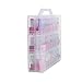 Portable Clear Double Side Nail Polish Organizer Case Holder | Up to 48 Bottles | Adjustable Spaces Divider | Double Side Opening With Snaps | Portable Handle | Deep Pocket.