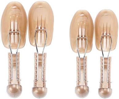4 Pairs Adjustable Tree Shoes, Plastic Shoe Stretcher Shoe Stratcher, for Women (21.5-28 cm) or Men(25-32 cm), keep the Shoes from Deforming Wrinkles to Prevent Creases(2 Pairs for Men and Women)