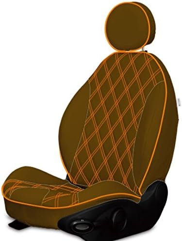 ELDINE (Erudine) imported car seat cover die quilt collection brown / orange stitch specification BMW 3 Series Sedan M Sports E46 81DBS8692NO