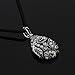 Chuvora Hand Blown Venetian Murano Glass Abstract Tree of Life Black Art Pendant Necklace, 17-19 inches