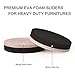 24 Pieces Furniture Sliders 2 Inch Round Felt Furniture Slider Reusable Heavy Duty Furniture Moving Pads for Hardwood Floors and Other Hard Surfaces