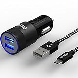 ONSON Car Charger,Dual Port USB [3.1A, 2 Ports] Car Charger+3FT Micro USB Cable Combo for Samsung Galaxy S7 Edge/S7/S6/S5,LG,Motorola, HTC Phone and More (Black)