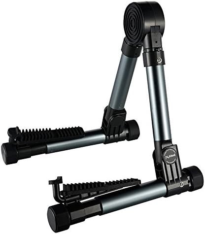 Guitar Stand Universal Folding A-Frame use for Acoustic, Bass Guitars. Ultimate Lightweight Portable Holder for On Stage, Ultra Stable Musical Instruments Stands Guitarists (Metal Blue)