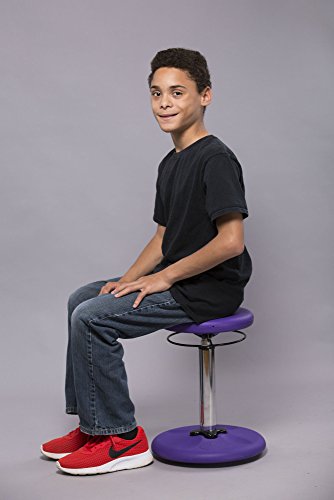 Kore Patented ADJUSTABLE height Wobble Chair, Active Sitting for Children, Kids, Teens: Better than a Balance Ball, Works with a standing desk, Adjusts from 15.5 to 21.5 inches, in Purple - Thumbnail 3