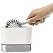KOHLER KOHG9 6378-0 Kitchen Dish Brush Holder, Sink Caddy, Silicone and Stainless Steel, White