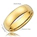 King Will Glory 6mm 24k Gold Plated High Polished Comfort Fit Domed Tungsten Ring Wedding Band