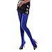 HDE Womens Solid Candy Color Opaque Microfiber Footed Tights Stockings,XS-M,Blue